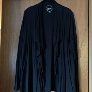 INC 2x black open cardigan
